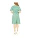 Robe Portefeuille Motif/style Petites Fleurs Femme Vert Mela London-3