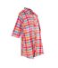 Womens/ladies checked button-down nightshirt pink forever dreaming