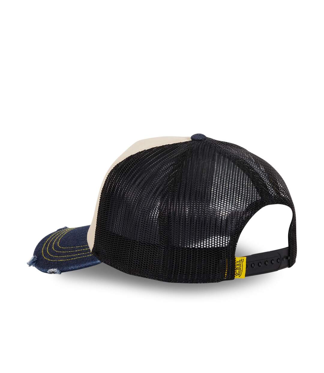 Casquette trucker avec filet effet bambou et print devant Crew Vondutch-4