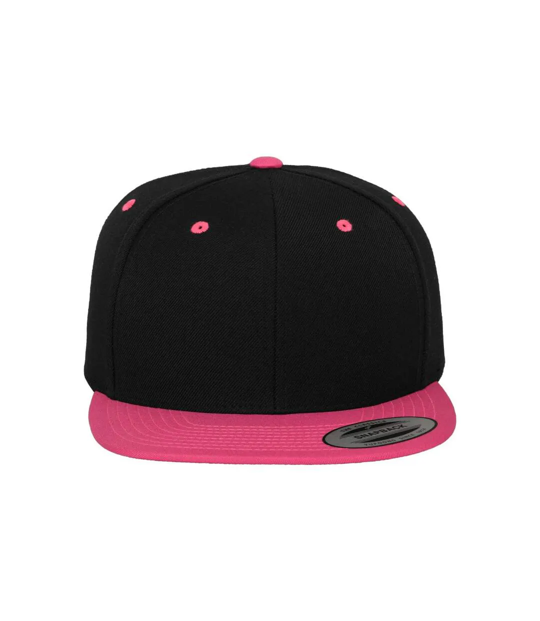 Classic Two Tone Cap Black Neon Pink Flexfit-2