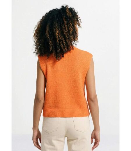 Pull sans manches en maille avec laine
