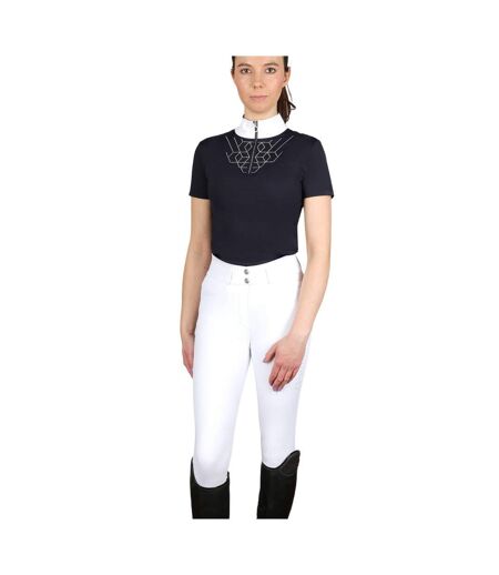 Womens/ladies Ledmore Diamante Show Shirt Navy Coldstream