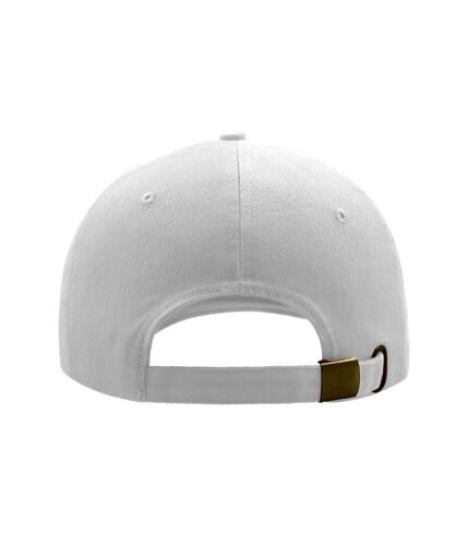 Atlantis Liberty Six Buckle Brushed Cotton 6 Panel Cap (White) - UTAB194