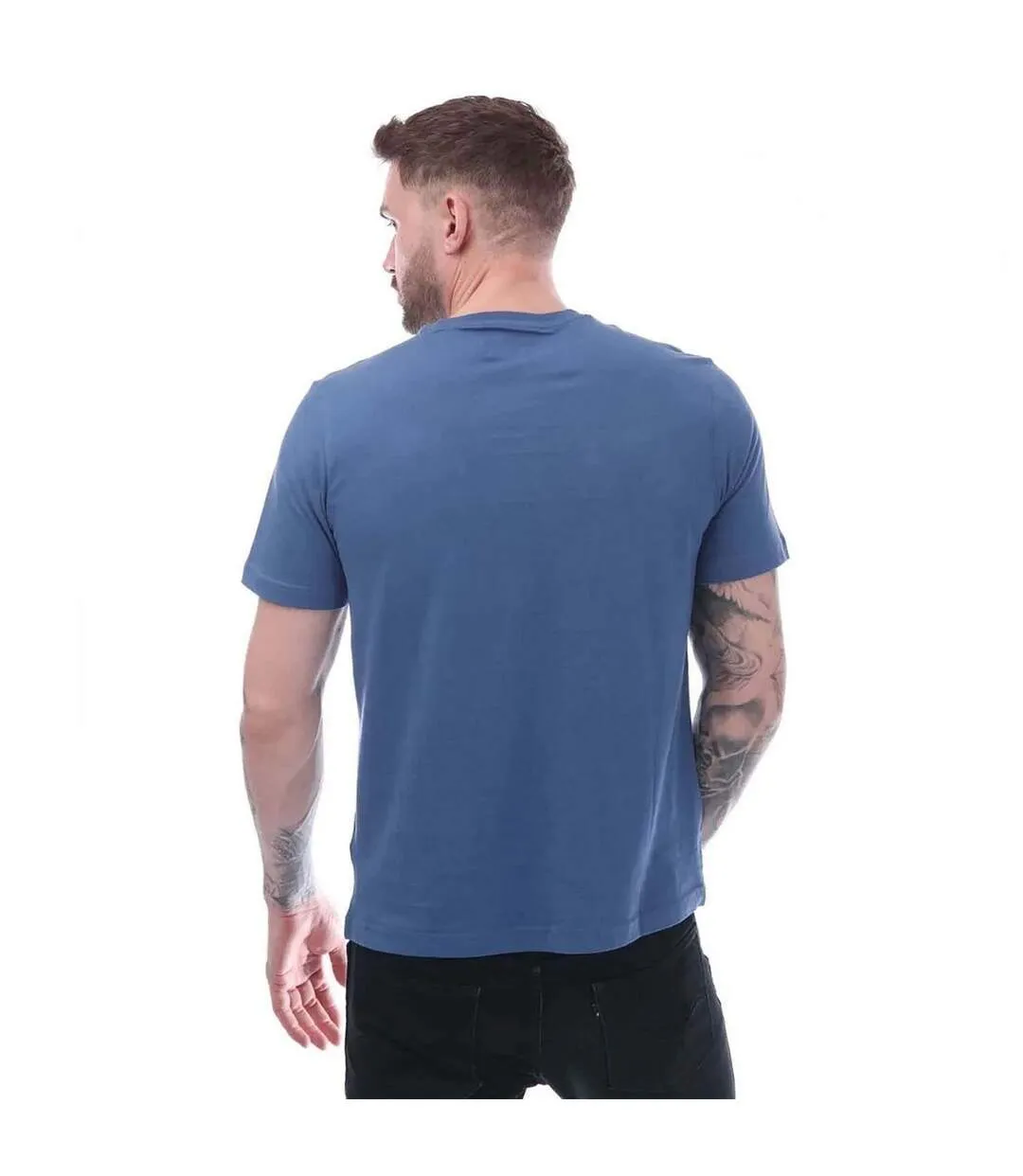 Mens Dean Cotton T-shirt Blue Farah-3