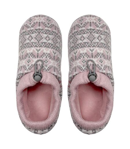 Ladies Knitted Drawstring Slippers for Winter