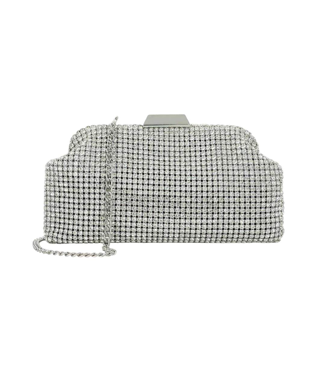 Pochette Blingish Taille Unique Argenté Métallisé Dune London-1