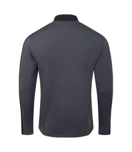 Mens Colour Block Ribbed Regular Sweatshirt Black Umbro