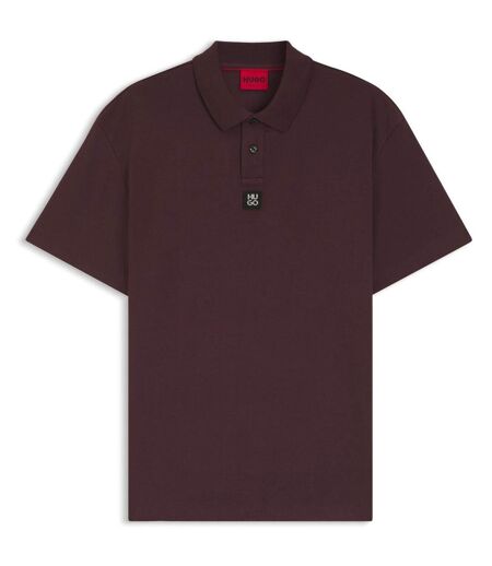 Mens Deabono Logo Polo Shirt Dark Brown Hugo