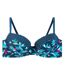 Soutien-gorge ampliforme coque moulée multico bleu Savane