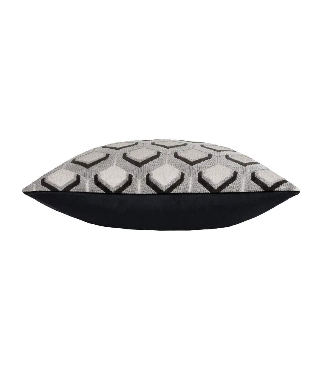 Ledbury jacquard cushion cover 45cm x 45cm grey/black Paoletti-4