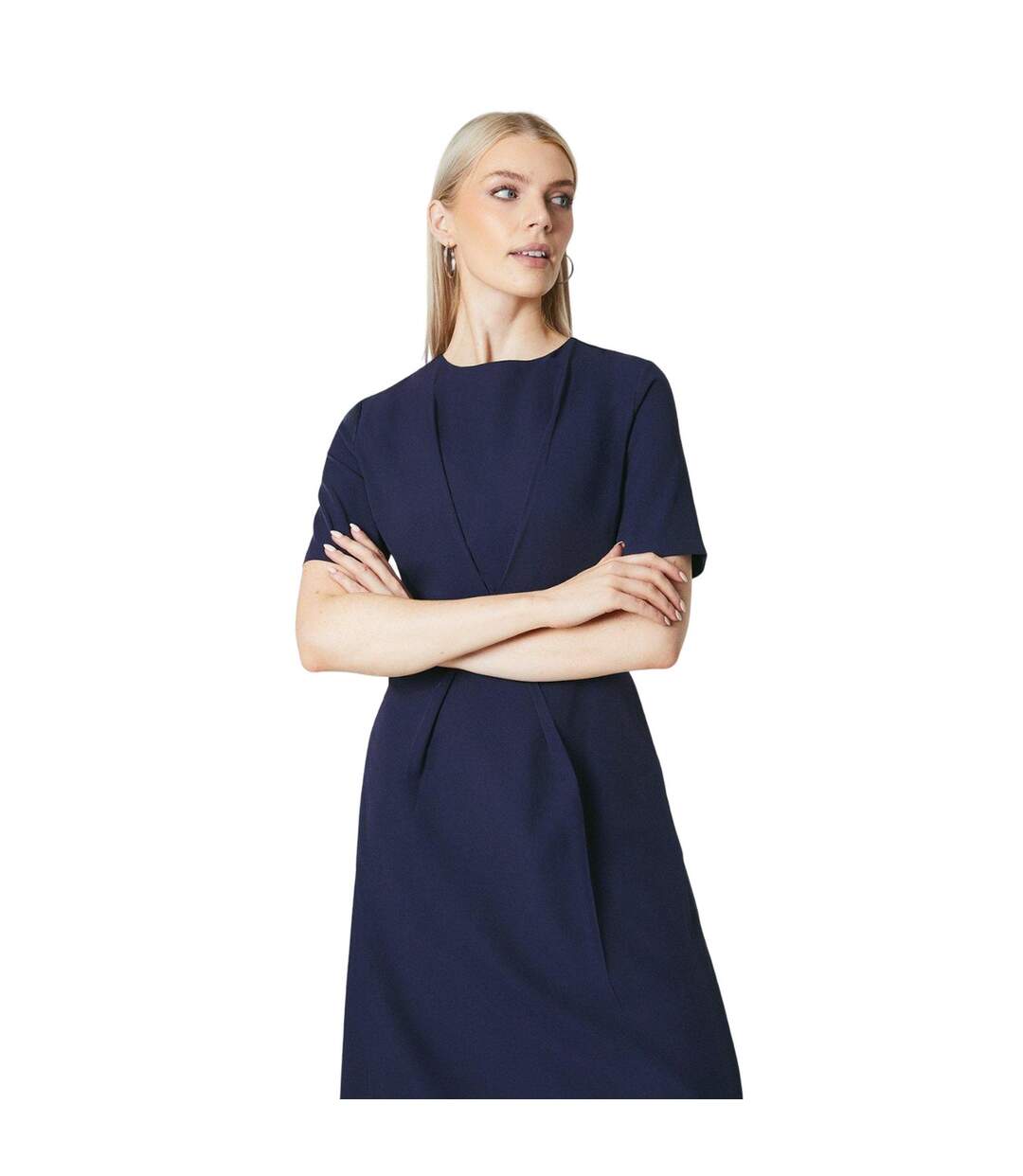 Robe mi-longue femme bleu marine Principles-4