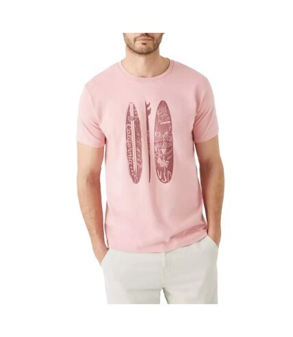 Mantaray Mens Surfboard T-Shirt (Pink) - UTDH5885