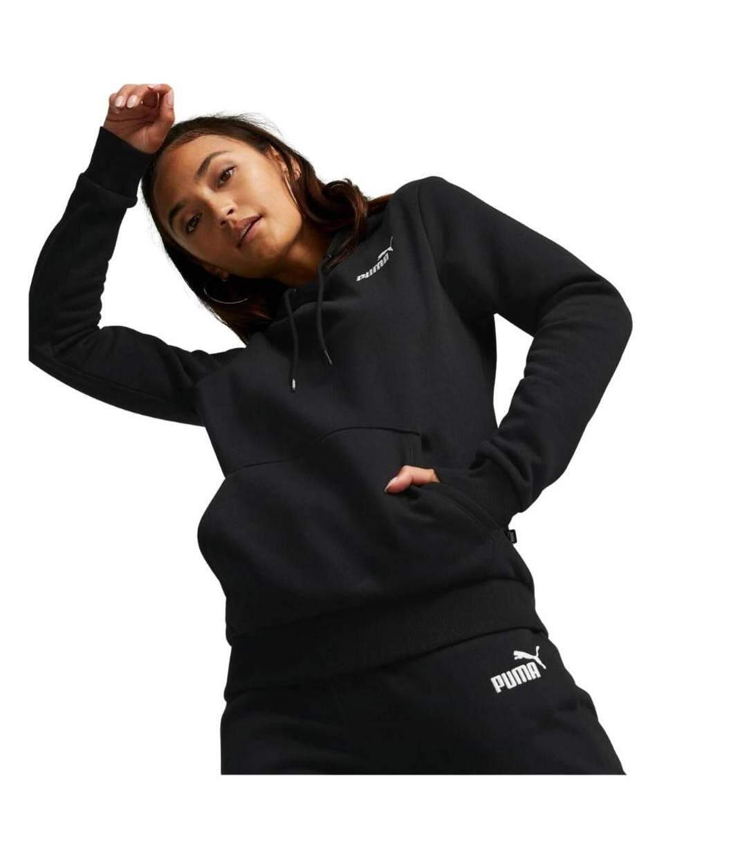 Sweat À Capuche Ess+ Femme Noir Puma-1