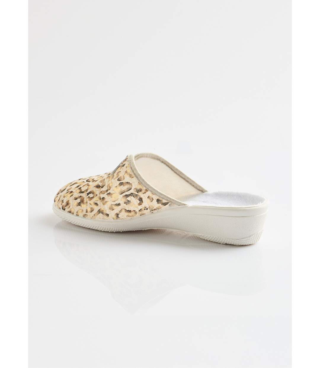 Chaussons mules sabot imprimé léopard-2