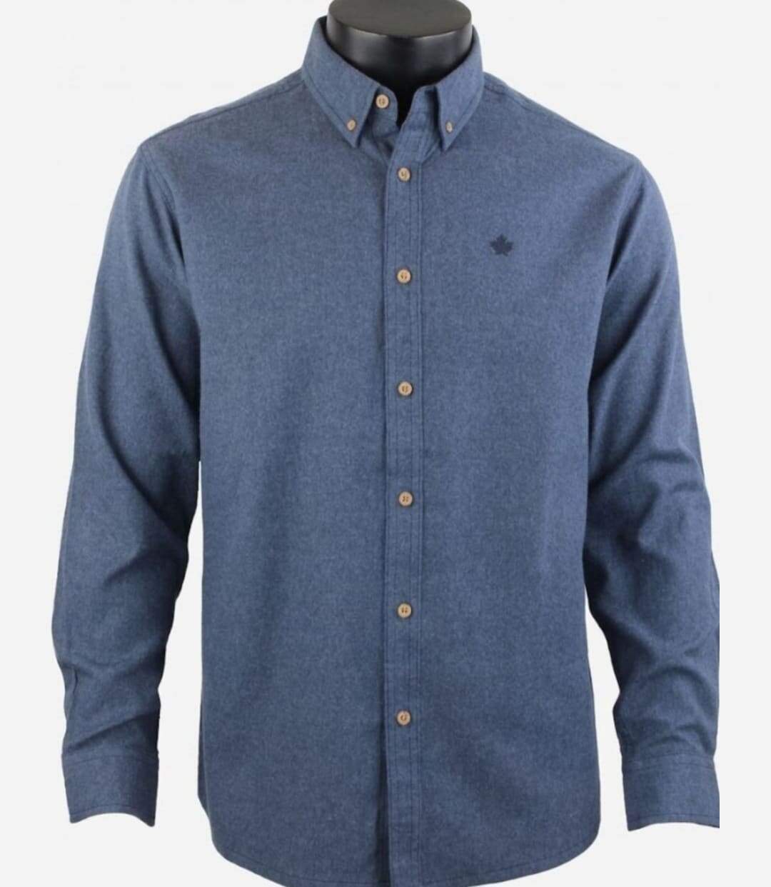 CHALLENGER BUCAREST2 — Chemise à carreaux manches longues flanelle bleu : le confort chaud au style classique-3