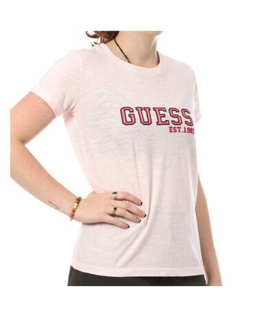 T-shirt Rose Femme Guess College