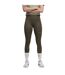 Womens/ladies Hyrox Performance Compression Tight Leggings Dark Olive Puma-3