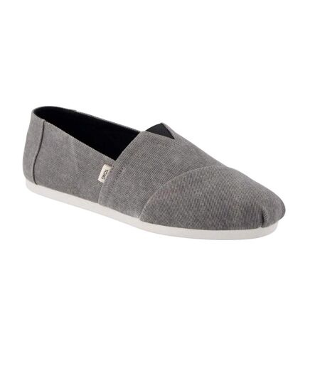 Womens/ladies alpargata classic loafers grey Toms