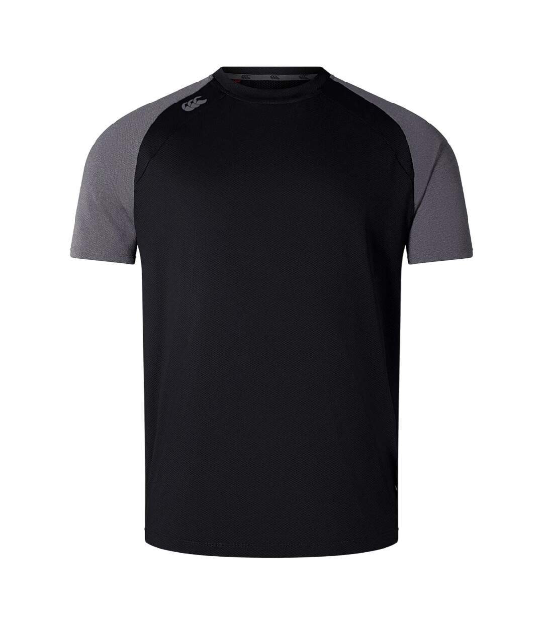 T-shirt Entraînement Elite Homme Noir Gris Foncé Chiné Canterbury-1