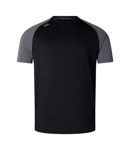 T-shirt Entraînement Elite Homme Noir Gris Foncé Chiné Canterbury