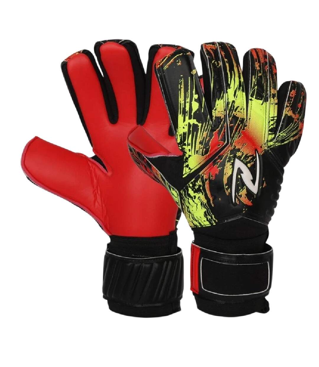 Gants De Gardien De But Motif/style Éclaboussure Adulte Rouge Noir Futbolsport-3