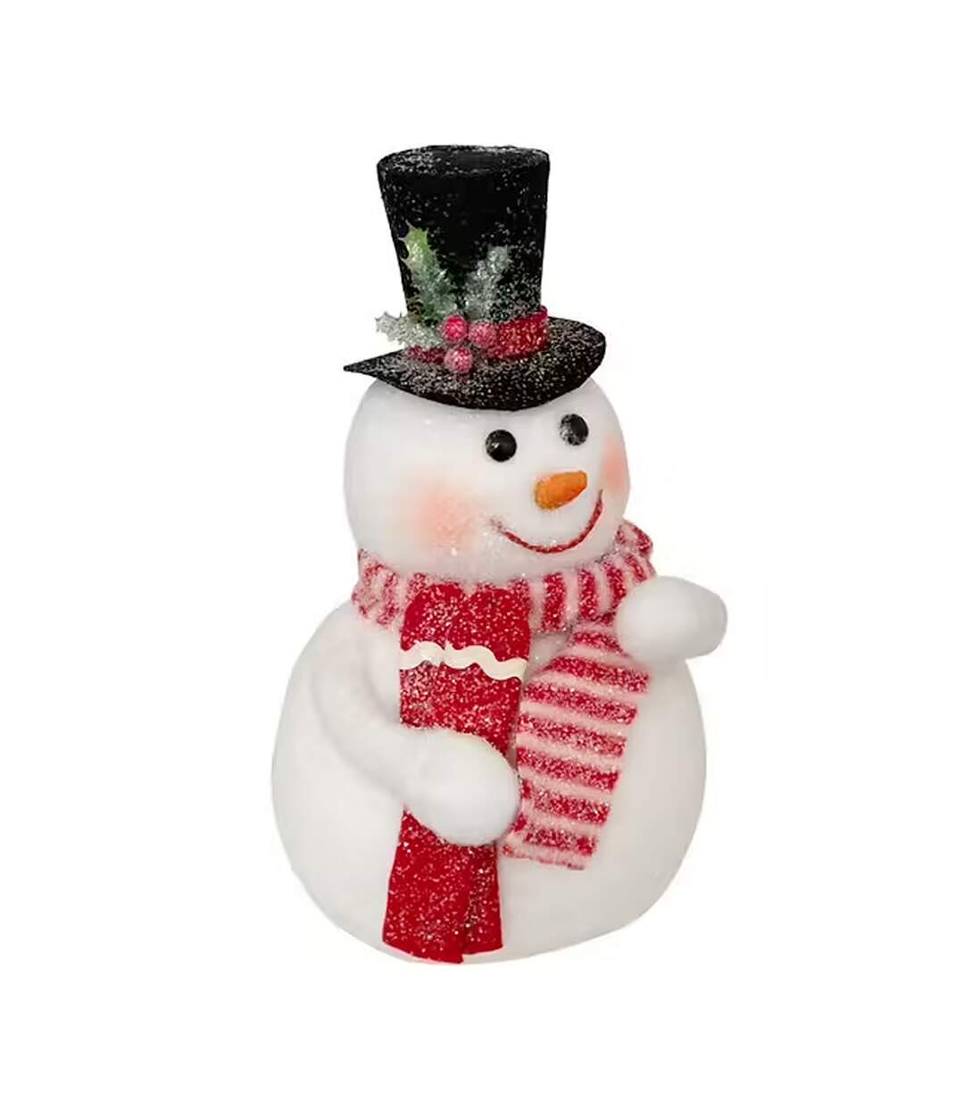 Bonhomme de Neige Déco Chapeau 23cm Blanc-1