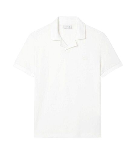 Mens Paris Open Collar Polo Shirt White Lacoste