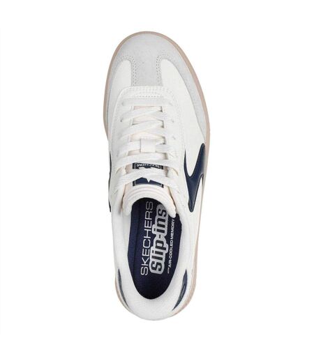 Baskets Hotshot Femme Blanc Bleu Marine Skechers