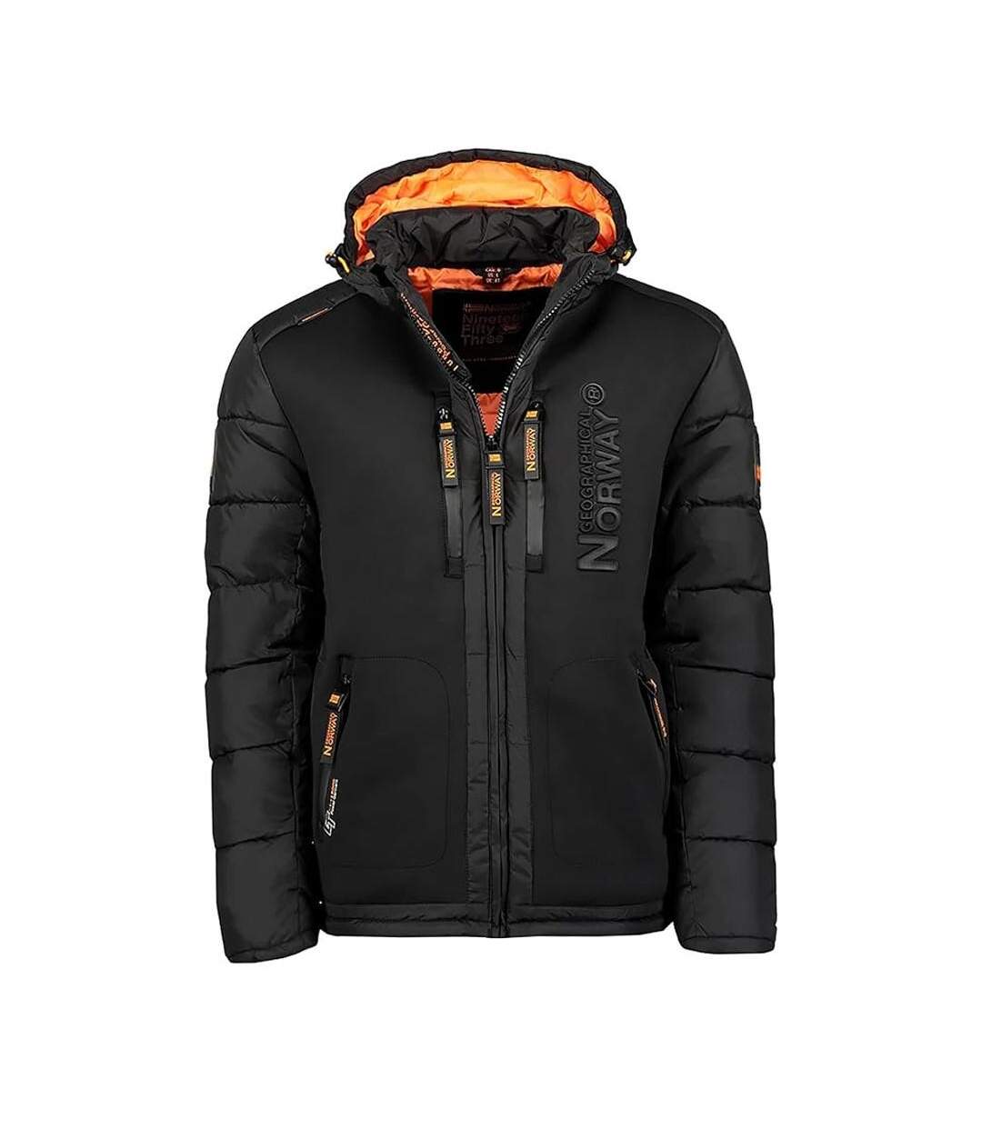 Doudoune Noire/Orange Homme Geographical Norway Beachwood - 3XL-1