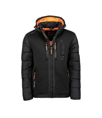 Doudoune Noire/Orange Homme Geographical Norway Beachwood - 3XL