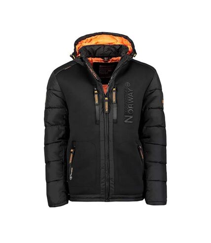 Doudoune Noire/Orange Homme Geographical Norway Beachwood - 3XL