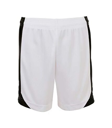 SOLS Mens Olimpico Soccer Shorts (White/Black)