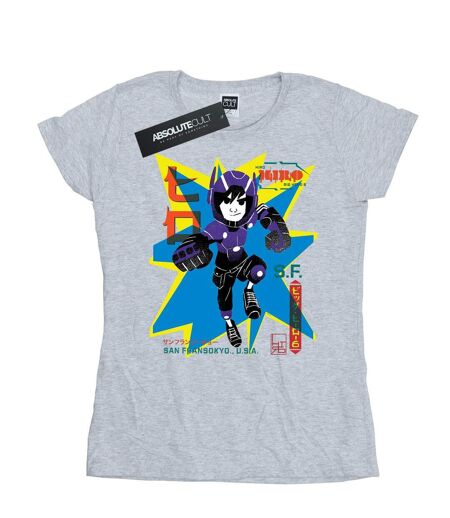 Disney - T-shirt BIG HERO HIRO ANIME - Femme (Gris chiné) - UTBI15093