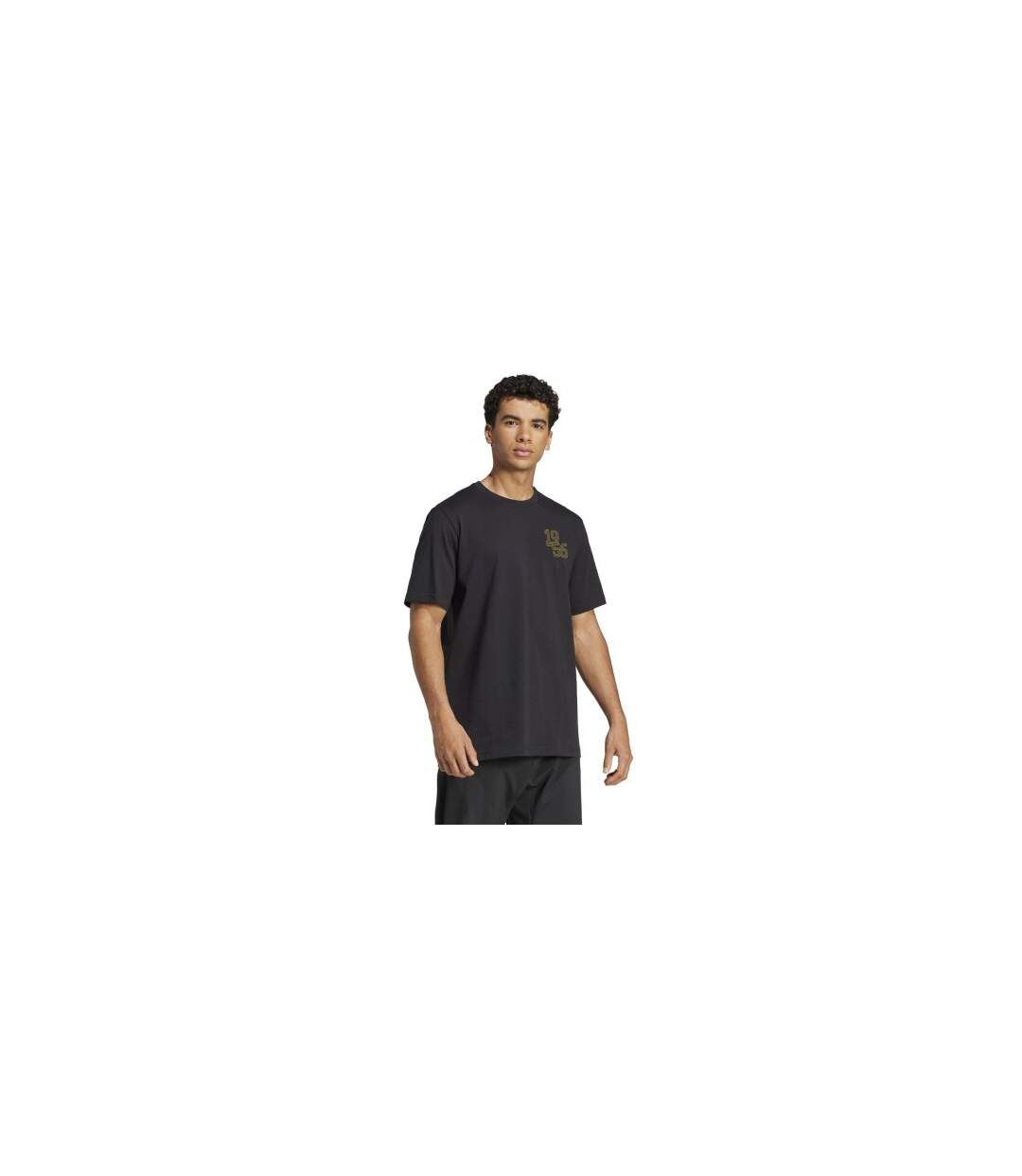 T-shirt Manches Courtes Motif/style Real Madrid Cf Homme Noir Adidas-1