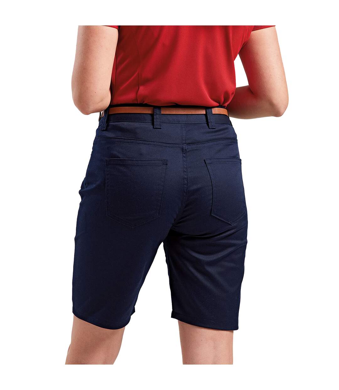 Womens/ladies chino shorts navy Premier