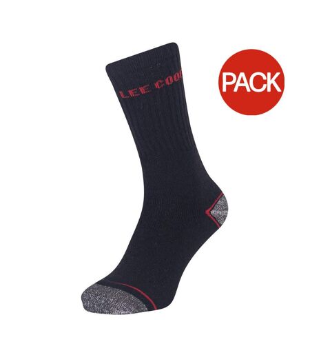 Pack of 5  Mens logo socks  black/red Lee Cooper