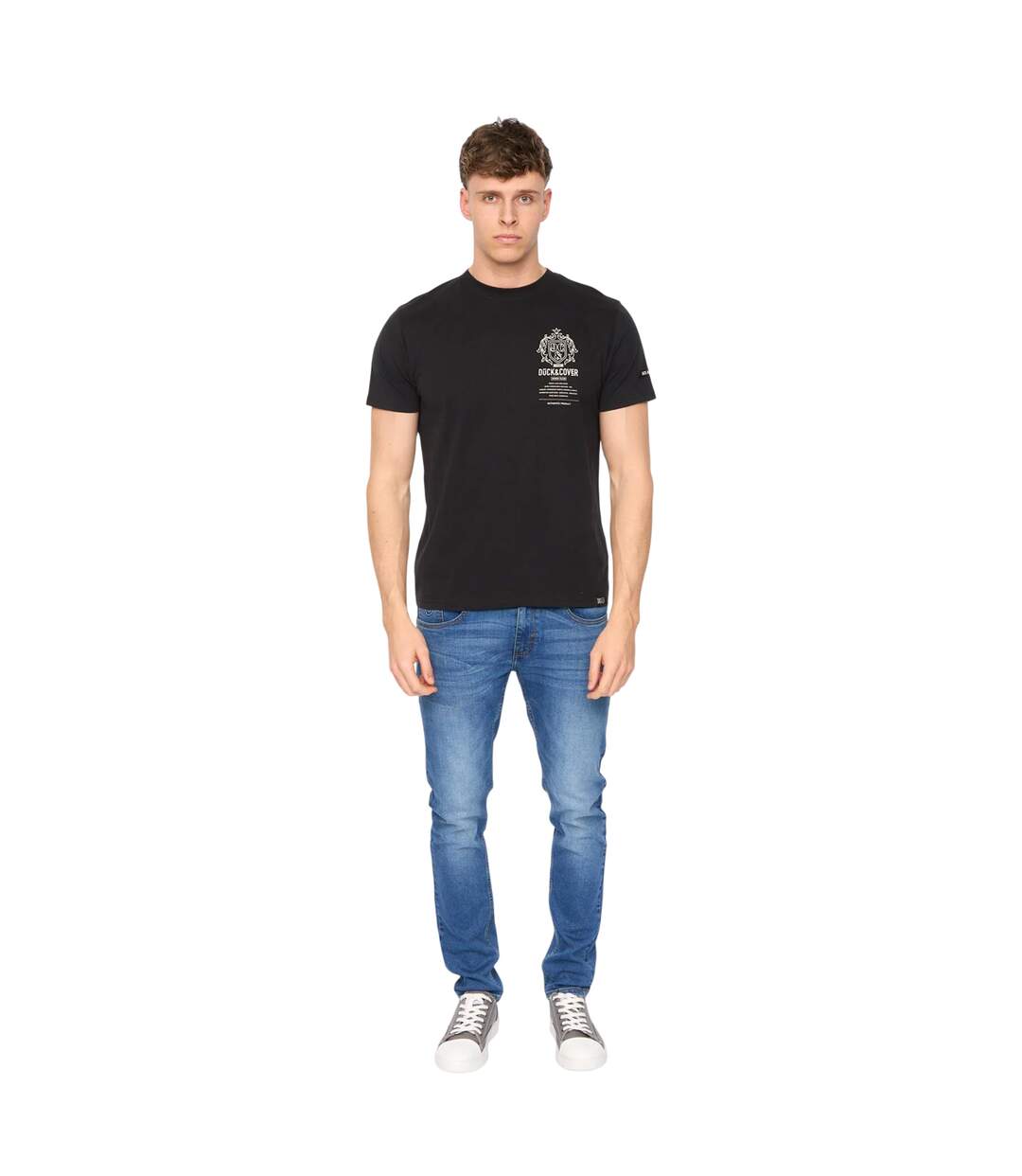 T-shirt Stoneham Homme Noir Duck And Cover-4