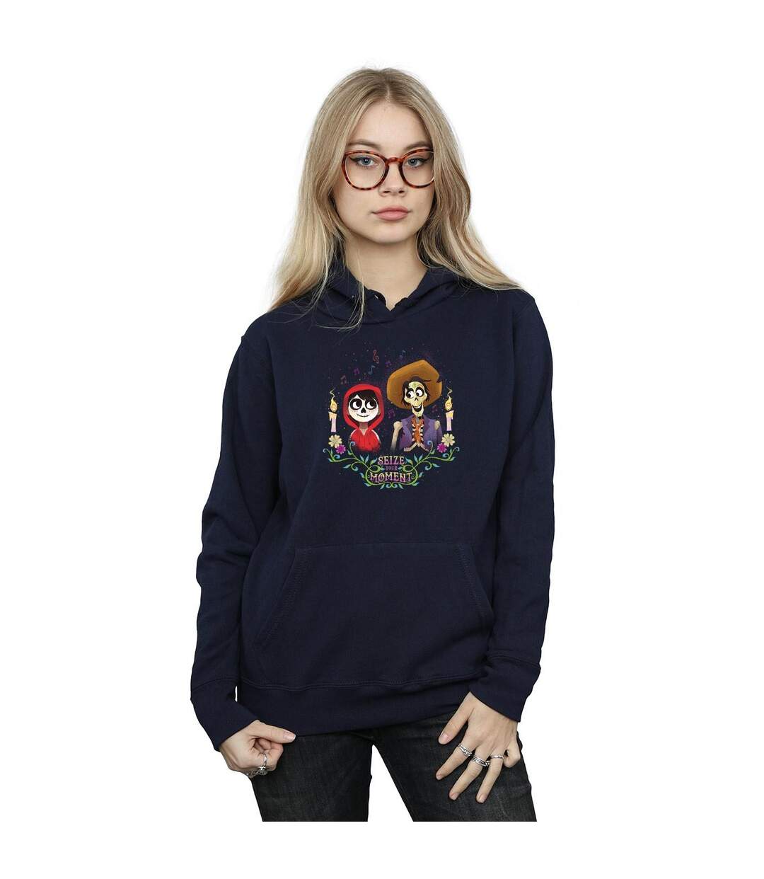 Disney - Sweat à capuche COCO MIGUEL AND HECTOR - Femme (Bleu marine) - UTBI2564-2