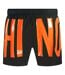 Short De Bain Motif Logo Homme Orange Noir Moschino-2