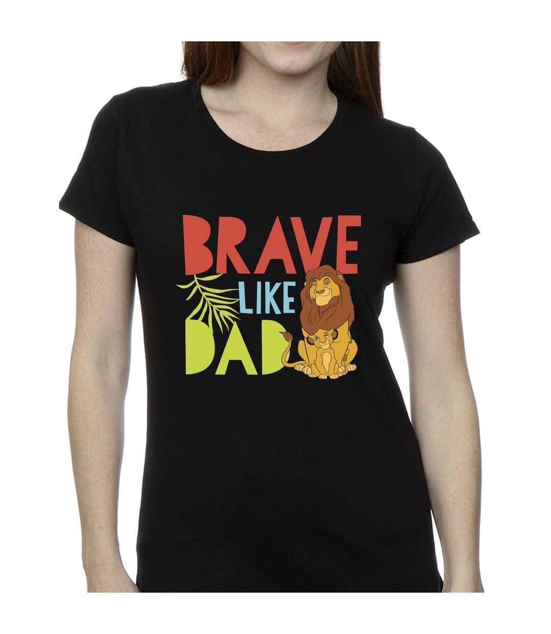 Disney - T-shirt THE LION KING BRAVE LIKE DAD - Femme (Noir) - UTBI25353-3