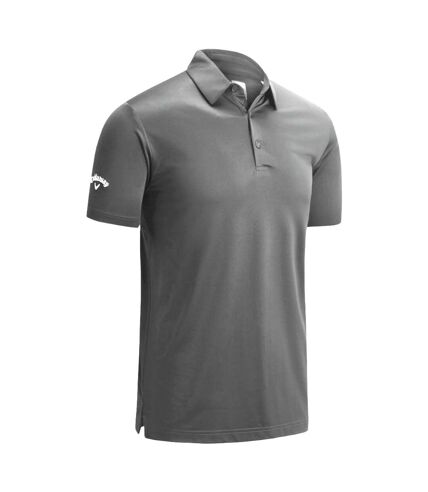 Callaway Mens Swing Tech Solid Colour Polo Shirt (Asphalt Grey) - UTRW7679