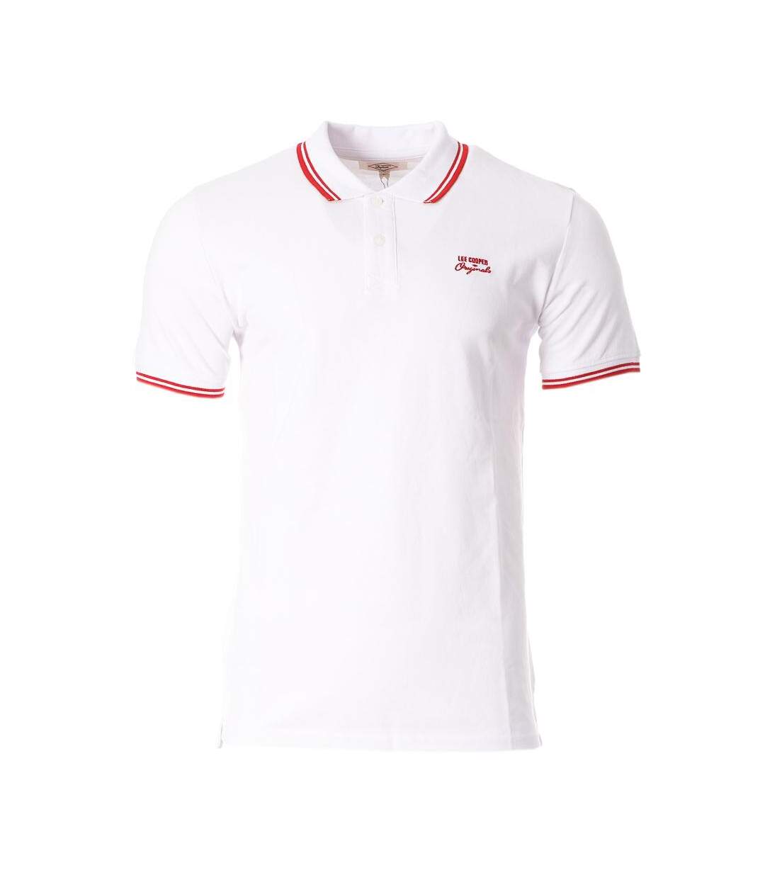 Polo Blanc/Rouge Homme Lee Cooper Opan - XXL-1