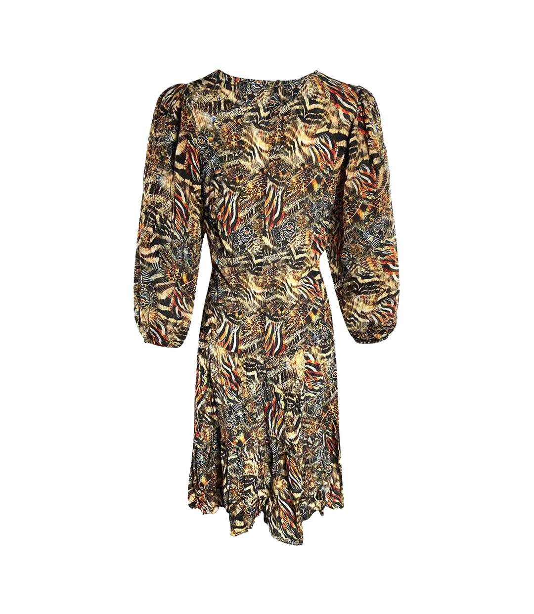 Robe Motif/style Volanté Femme Marron Inoa-2