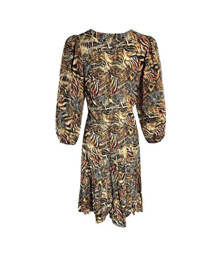 Robe Motif/style Volanté Femme Marron Inoa