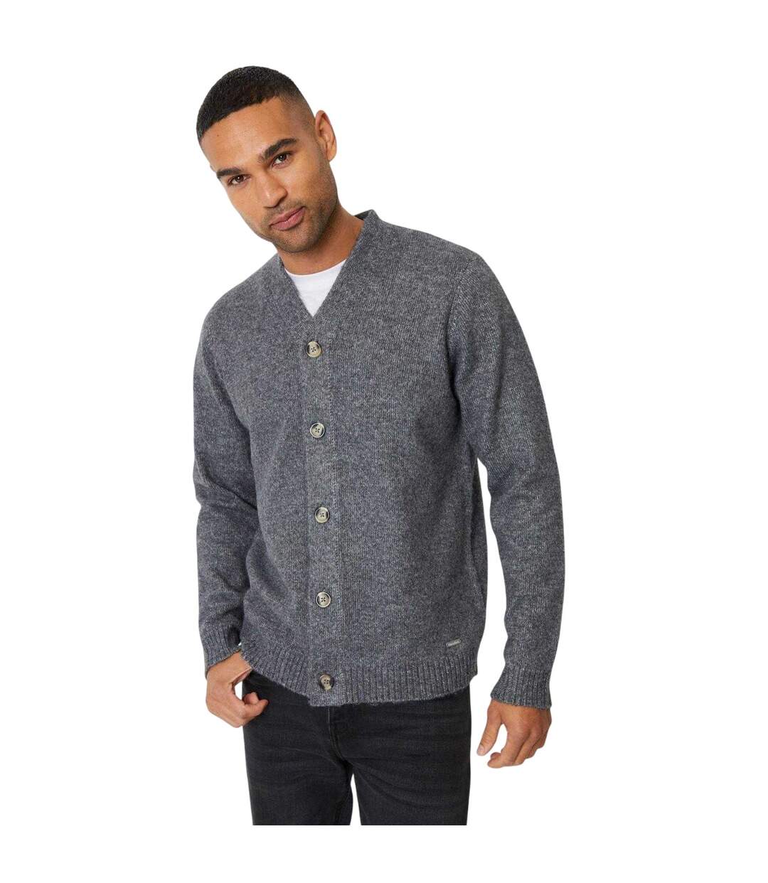 Cardigan Dutch Homme Taupe Threadbare-2