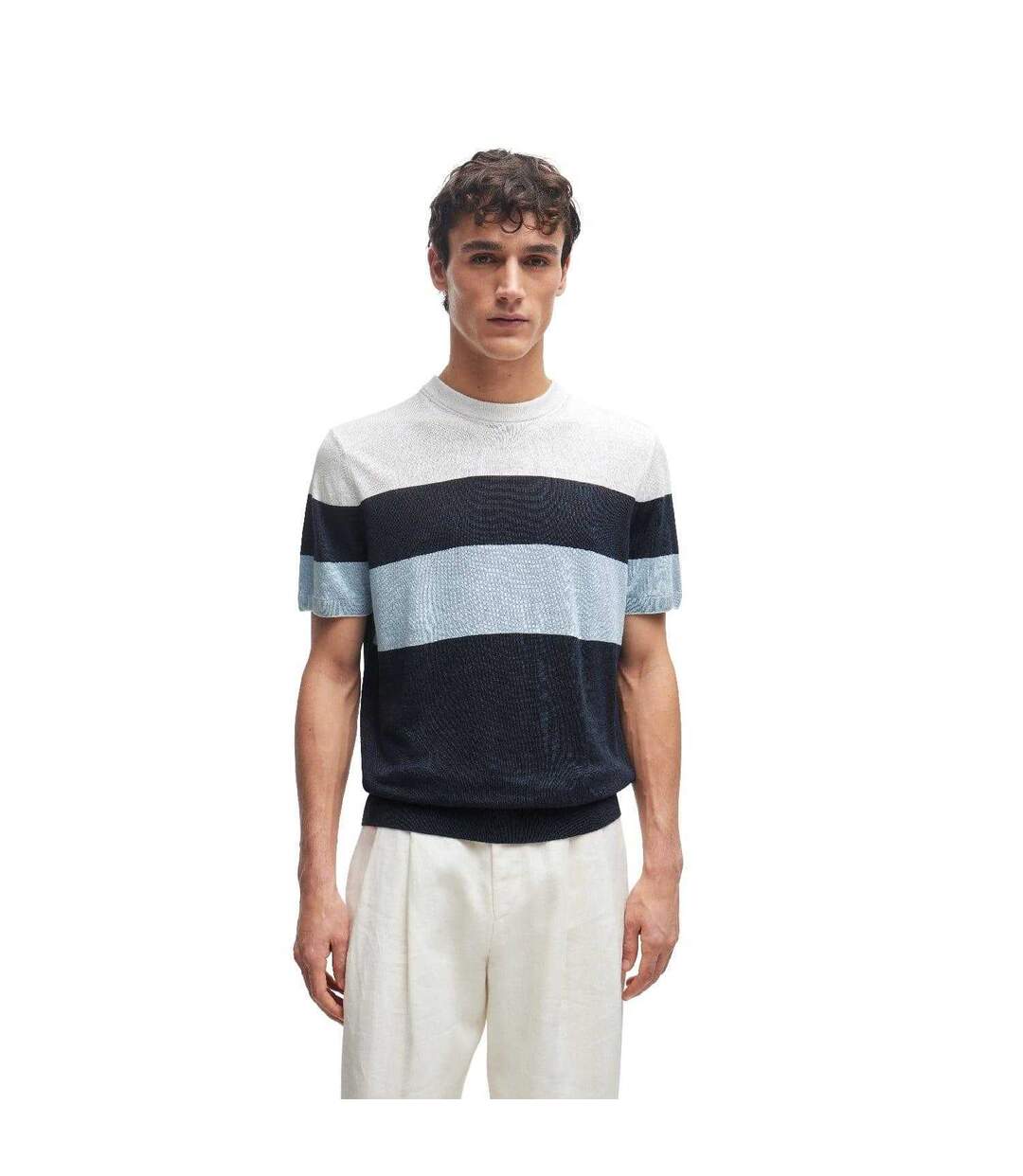 Mens Tramonte T-shirt Dark Blue Boss-1