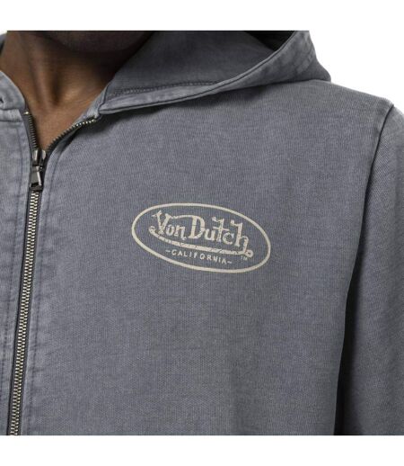 Sweat zippé à capuche homme terry en acid wash Cruz Vondutch
