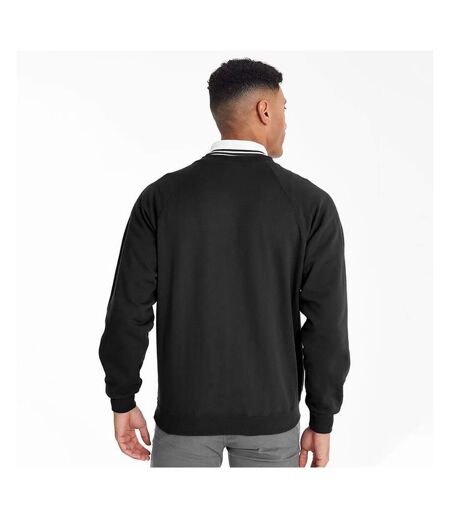 Sweatshirt avec col en v homme noir Maddins