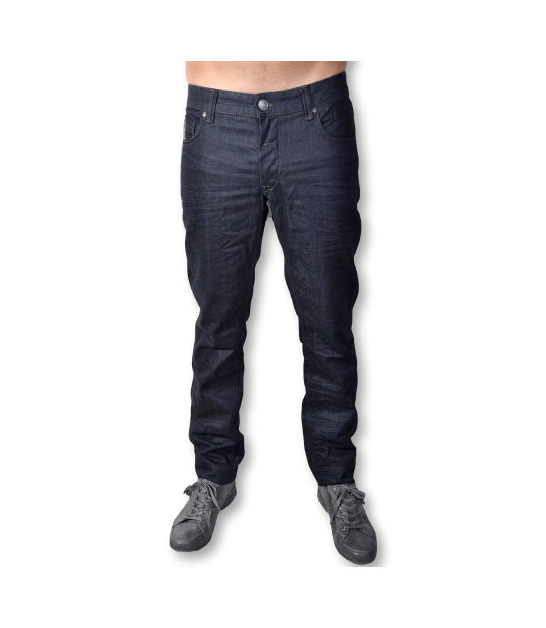 jean homme slim fit couleur bleu brut - 5 poches - Taille basse-1