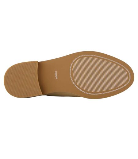 Womens/ladies Charlie Leather Boots Natural Toms